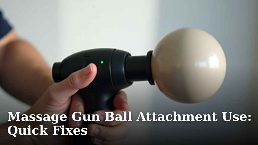 Massage Gun Ball Attachment Use: Quick Fixes
