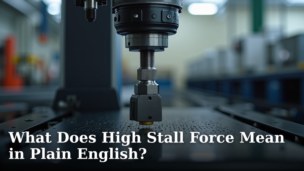 What Does High Stall Force Mean in Plain English?